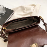 Women PU Leather Retro Shoulder Bags Stylish Simplicity Handbags