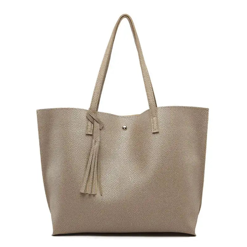 Women Leather Shoulder Bags Practical Zipper Handbags Purse Totes