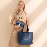 Women Leather Shoulder Bags Practical Zipper Handbags Purse Totes