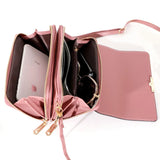 Women Pu Leather Handbags Multifunctional Shoulder Crossbody Bags