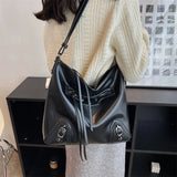 Women Retro Boston Tote Bag Messenger Handbag High PU Leather Shoulder Bag