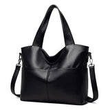 Women Retro Tote Bag Soft PU Leather Shoulder Bag