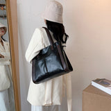 Women Retro Tote Bag Messenger Handbag High Soft PU Leather Shoulder Bag