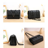 Women Rhombus Chain Bag Pure Leather Handbag Large Capacity Crossbody Wallet