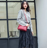 Net Red Women's Shoulder Messenger Bag Retro Six Storey Vegetable Bag