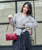 Net Red Women's Shoulder Messenger Bag Retro Six Storey Vegetable Bag