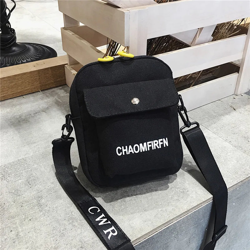 Women Shoulder Bag Casual Tote Canvas Handbag Zipper Messenger Bag