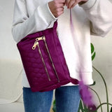 Women Shoulder Bag Nylon Crossbody Bags Female Waterproof Plaid Messenger Bag