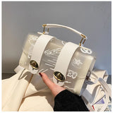 Women PVC Transparent Graffiti Shoulder Bag