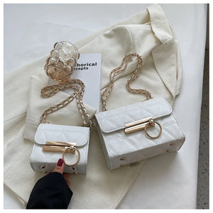 Casual Shoulder Bag with Chain Strap for Women