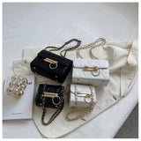 Casual Shoulder Bag with Chain Strap for Women