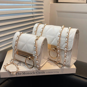 Casual Shoulder Bag with Chain Strap for Women