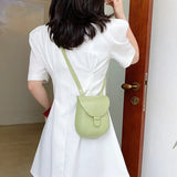 Women Shoulder Crossbody Bag Small Retro Horseshoe Packet Strap