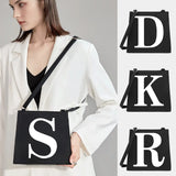 Women Shoulder Messenger Crossbody Tote Bag Letter Pattern Small Square Purse