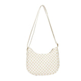 Women Small Shoulder Bags Flowers Handbag Canvas Tote Chain Underarm Bag