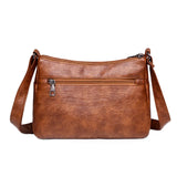 Women PU Leather Shoulder Bags Classic Sequined Messenger Bag