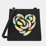 Women Square Bags Shoulder Crossbody Feather Pattern Casual Tote Messenger Bag