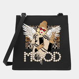 Leopard Pattern Square Shoulder Bag Crossbody Tote Messenger Shopping Purse