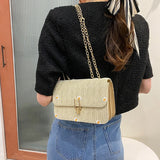 Women Straw Woven Shoulder Crossbody Messenger Bag Summer Beach Chain Handbag