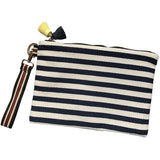 Women Striped Clutch Tassel Lady Small Bag Canvas Purse Envelope Bag
