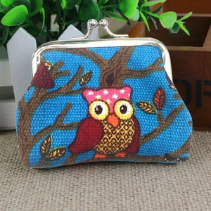 Women Style Owl Purse Clutch Bag Wallet with Zipper