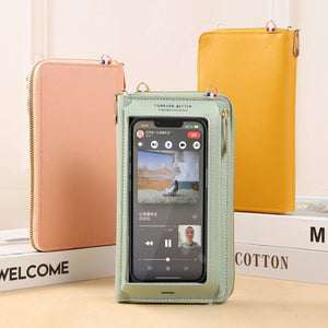 Women Transparent Shoulder Bag Mini Wallet Anti Theft Zipper Messenger Bags