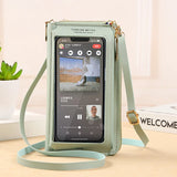 Women Transparent Shoulder Bag Mini Wallet Anti Theft Zipper Messenger Bags