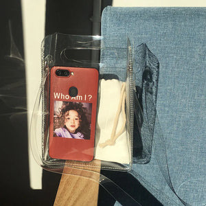 Women Transparent Handbag Crossbody Shoulder Bag Lady Jelly Tote