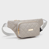 Women Waist Bag Messenger Bag Solid Chest Bag Casual Pu Waist Sling Crossbody
