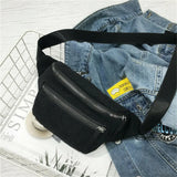 Women Corduroy Waist Bag Large Satchel Shoulder Bags