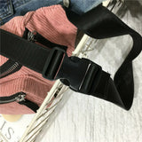 Women Corduroy Waist Bag Large Satchel Shoulder Bags