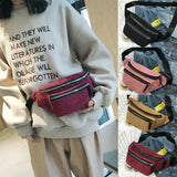 Women Corduroy Waist Bag Large Satchel Shoulder Bags