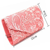 Women Wallet Floral Lace Envelope Clutch Wedding Evening Handbag Purses