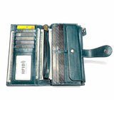 Women Wallet Oil Wax Leather Retro Long Wallet Large Capacity Clutch