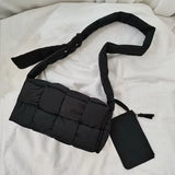 Winter Down Jacket & Canvas Lattice Bag Combo