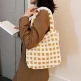 Winter Fabric Shoulder Tote Bag Fluffy Fur Flower Handbag Large Capacity