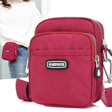 Women Shoulder Bag Waterproof Nylon Cell Phone Bags Travel Purses