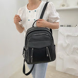 Women's Large PU Leather Travel Backpack Handbag Schoolbag for Girls