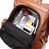 Retro Soft Leather Backpack Women's All-match Bag