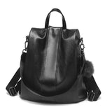 Retro Soft Leather Backpack Women's All-match Bag