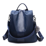 Retro Soft Leather Backpack Women's All-match Bag