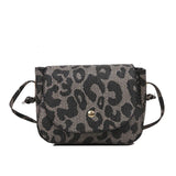 Leopard Flap Messenger Bag Vintage Crossbody Shoulder Bags for Women