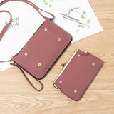 Fashionable Women's Lychee Grain Crossbody Bag for Mobile Phone