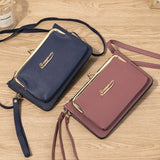 Fashionable Women's Lychee Grain Crossbody Bag for Mobile Phone