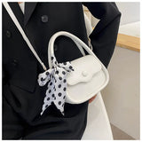 Retro Wild Webbing Solid Flap Shoulder Bag