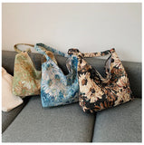 Canvas Shopper Print Handbags Large Crossbody Tote Shoulder Bags