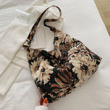 Canvas Shopper Print Handbags Large Crossbody Tote Shoulder Bags