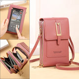 Women's Soft Leather Wallet Crossbody Bag Shoulder Strap