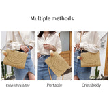 Straw Clutch Purses Bags Women Summer Beach Handbags Envelope Shoulder Bag
