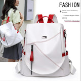 Women's Soft Leather Backpack Large Capacity Fashionable Versatile Travel Bag